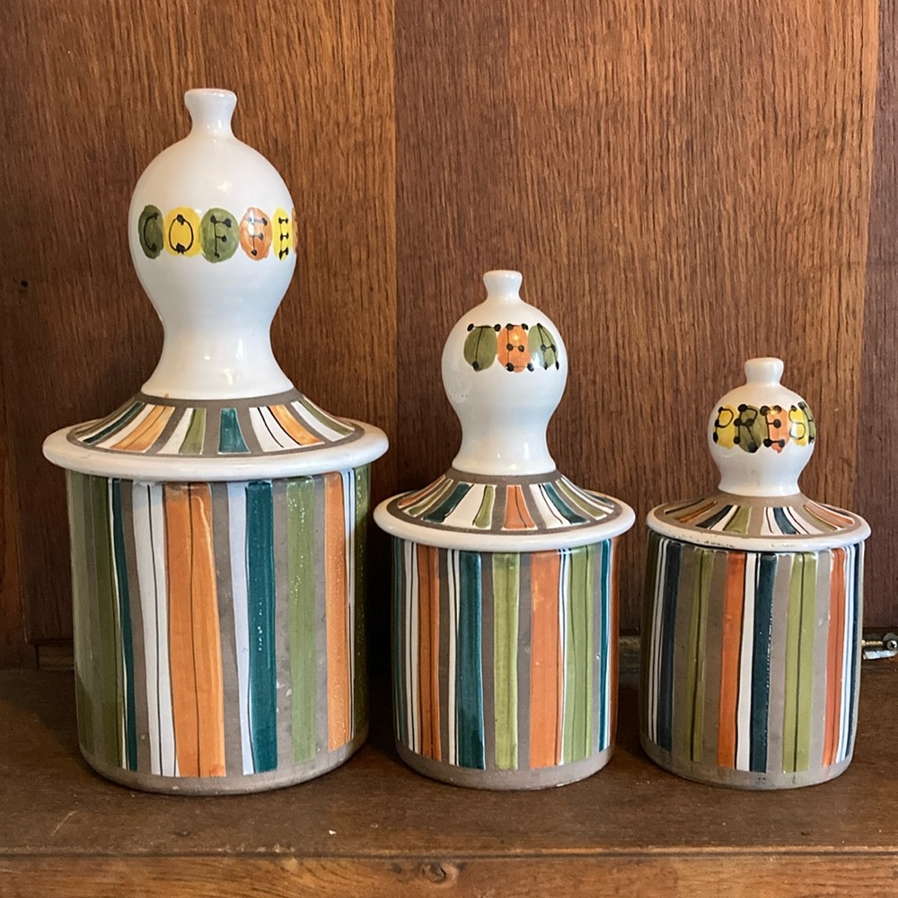 Vintage 1960’s MCM Midcentury Ceramic Popart set